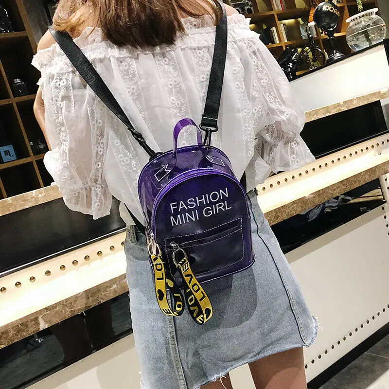 Модный прозрачный рюкзак для девушек мини-рюкзак карамельных цветов школы и