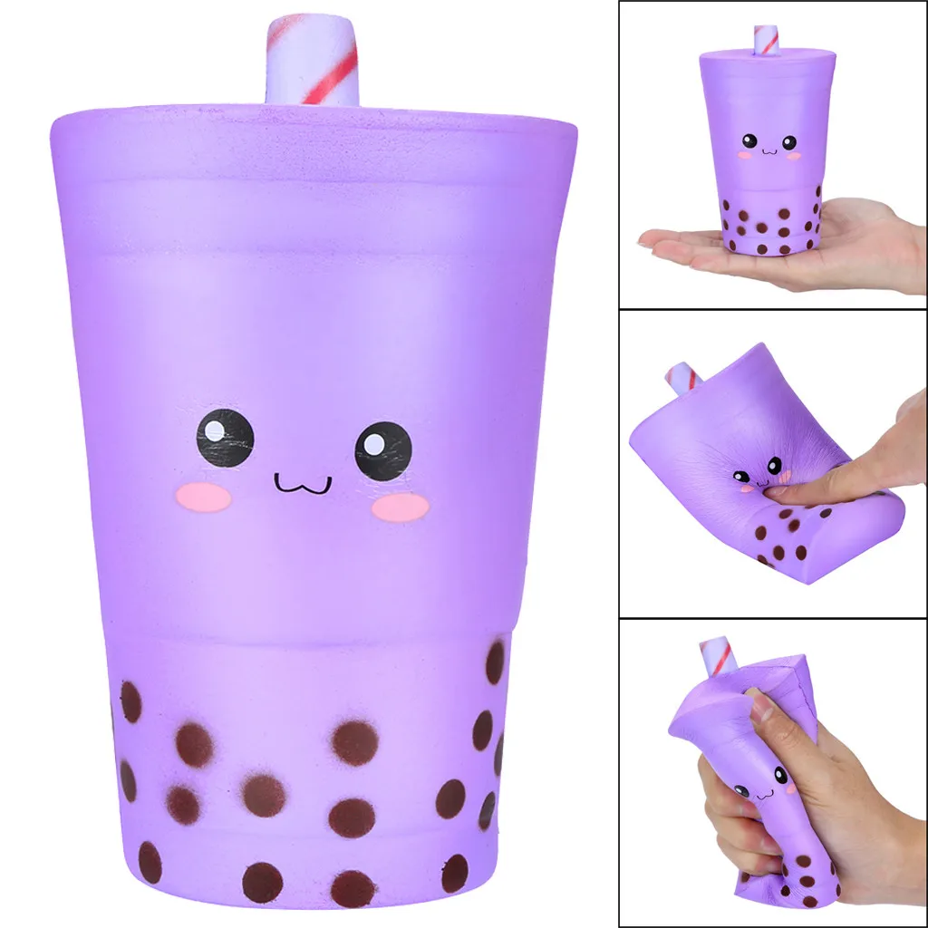 

Милые молочные чашки Jumbo Squishies, ароматизированные медленно восстанавливающие форму игрушки для детей, подарок на день рождения, рождественс...