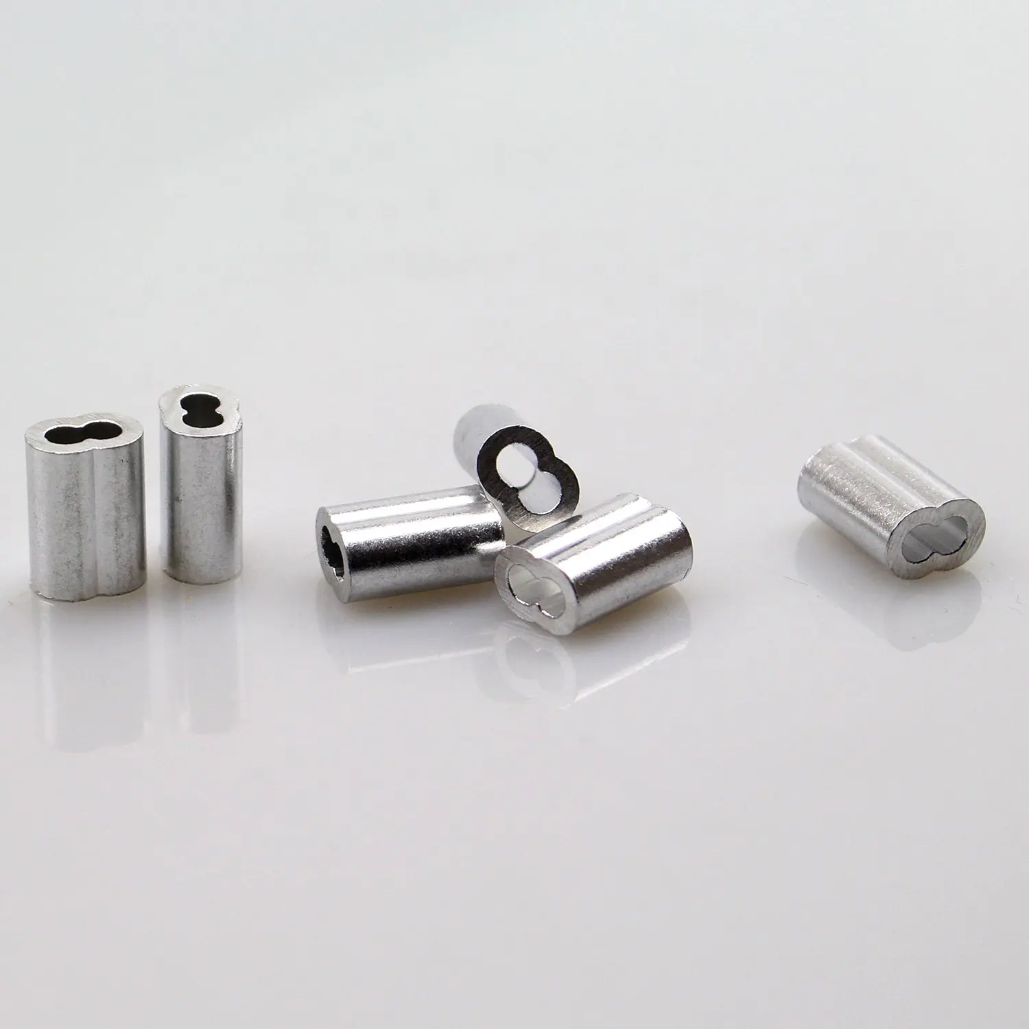 Алюминиевая ОБЖИМНАЯ петля рукава кабель обжимной для 1/8 дюйма Диаметр троса и