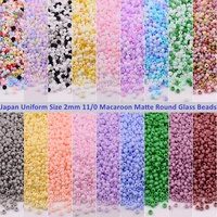 2mm matte solid glass seedbeads 110 japan uniform frosted glass beads for diy hand made craft garments sewing accessories 10g