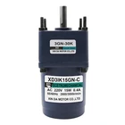 Редуктор переменного тока с кронштейном, 220 В, однофазный мотор с медленной скоростью, миниатюрный маленький мотор с фиксированной скоростью 15 Вт