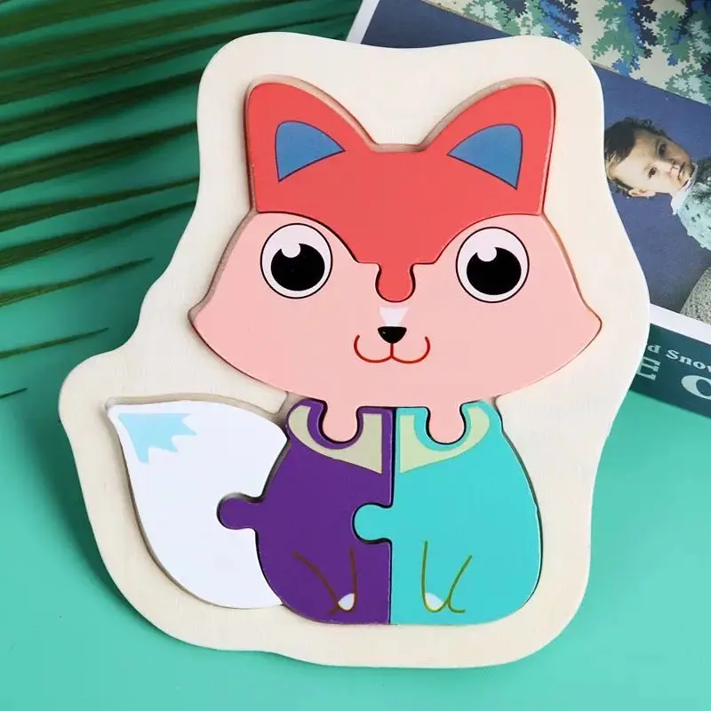 DIY 3D Educatioal игрушки головоломки собранные дети деревянные макарон Красочные