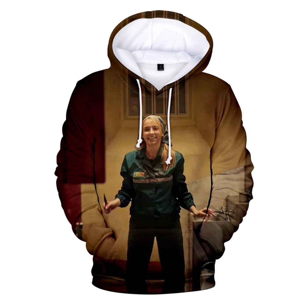 

Новинка 2021, лидер продаж, худи из сериала «убить Ева» с красочным принтом, сезон для мужчин и женщин, мужская толстовка с 3D-принтом, женские у...