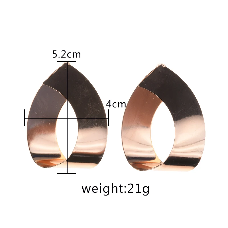 2020 геометрические массивные серьги ZA женские металлические в стиле хип хоп панк