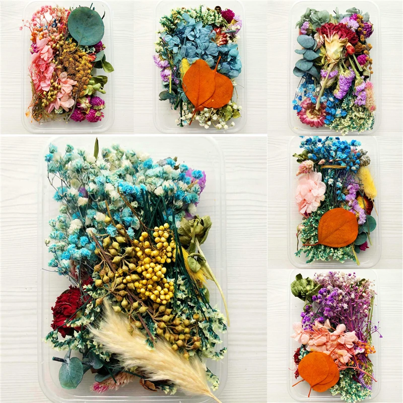 Натуральные сушеные цветы сухие растения подвеска сделай сам из эпоксидной