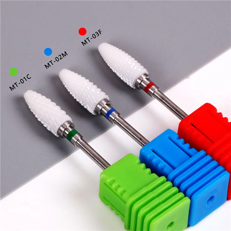 Керамический насадок для маникюра и педикюра с коническим буром, 1 шт., электрический, для очистки кутикулы и шлифовки ногтей, головка шлифовального инструмента 3/32 дюйма, 2020 года.