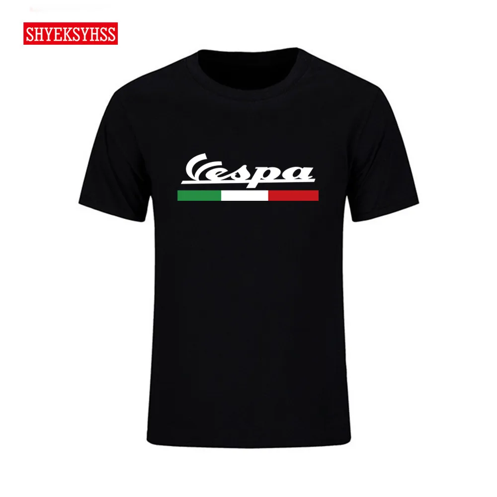 Футболка Vespa Мужская классическая брендовая тенниска в стиле ретро модная одежда