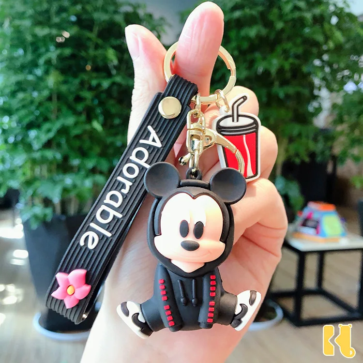 Брелок для ключей с фигуркой Disney Mouse Piakchu девочек подвесные брелоки машинками
