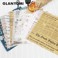 25pcslot wax paper food grade grease paper food wrappers wrapping paper for bread sandwich burger fries oilpaper baking tools