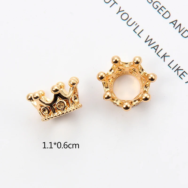 10 шт./лот многоцветные хрустальные короны очаровательные бусины разделители