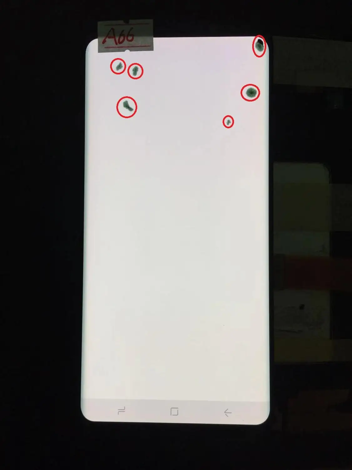 NO.A66 Gray Frame Original AMOLED with frame for Samsung Galaxy S8+ PLUS G955A G955U G955F G955V LCD display touch screen assembly with dots - Цвет: NO.A66 Gray Frame