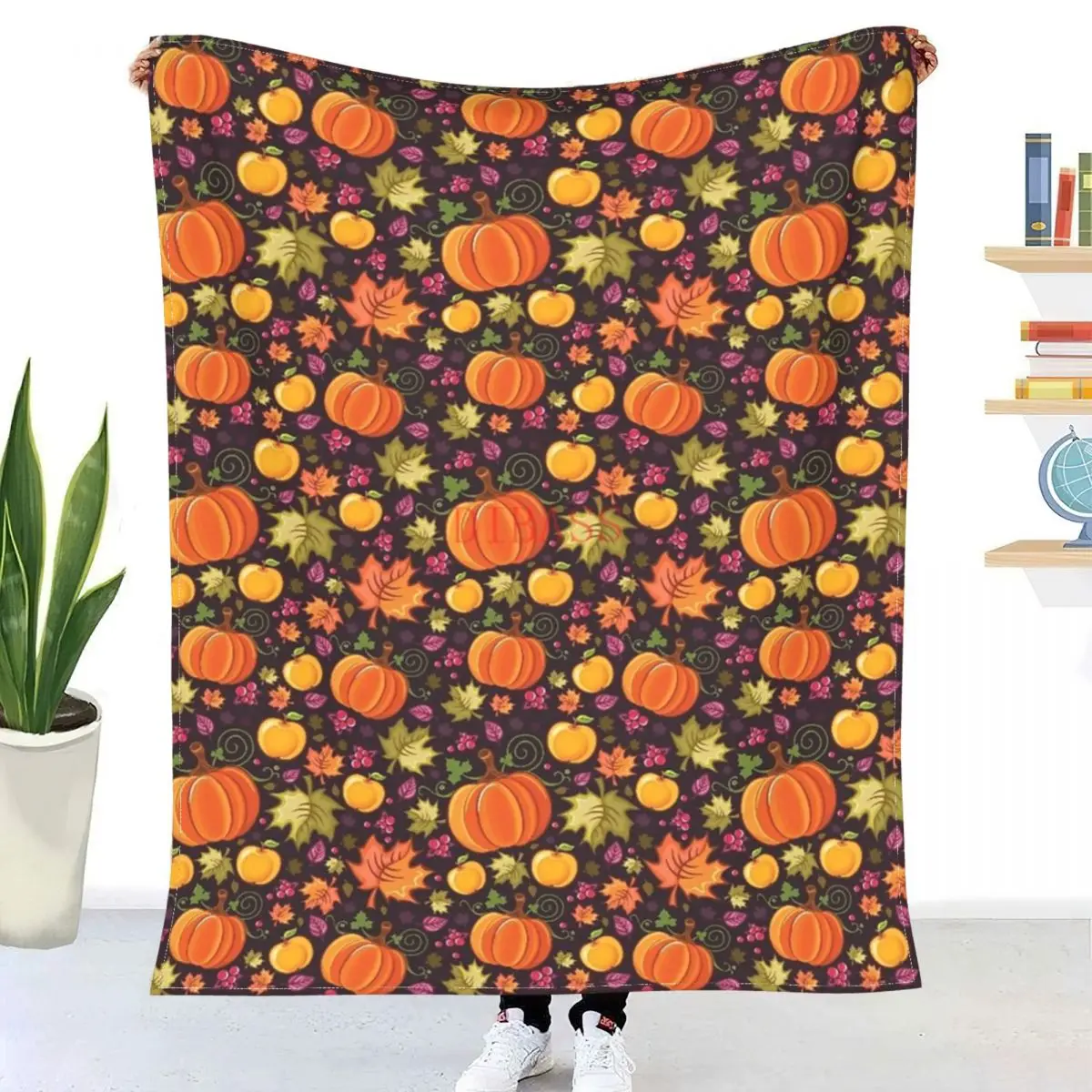 

Fall Pumpkin Pattern 3D Printed Flannel Throw Blanket Bedspread Sofa blankets