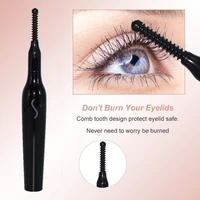 new electric heating eyelash curling tool usb black long lasting styling anti scalding eyelash curler tool