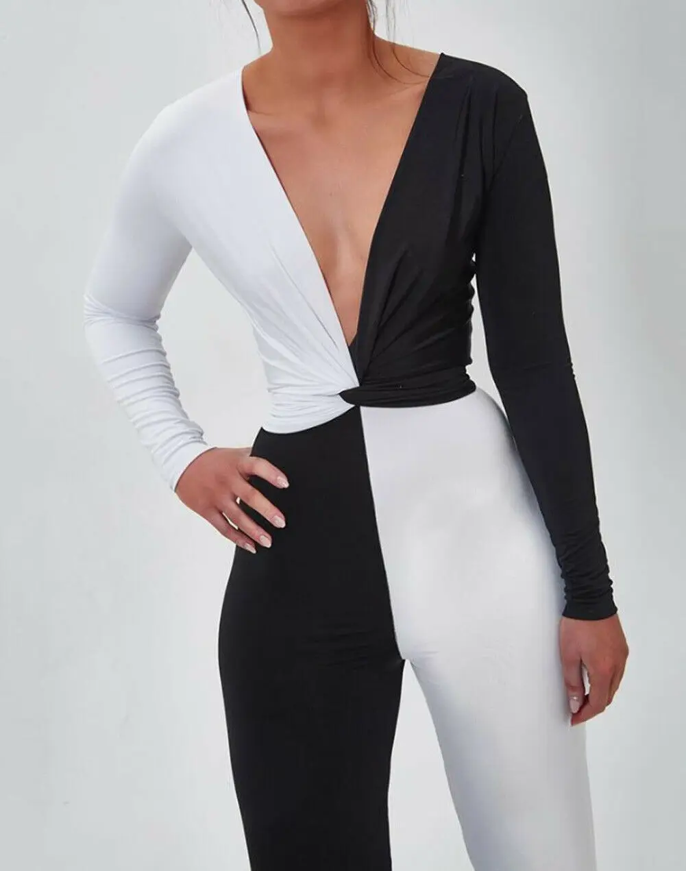 Новый брендовый Женский комплект пэчворк длинный рукав одежда для клуба на