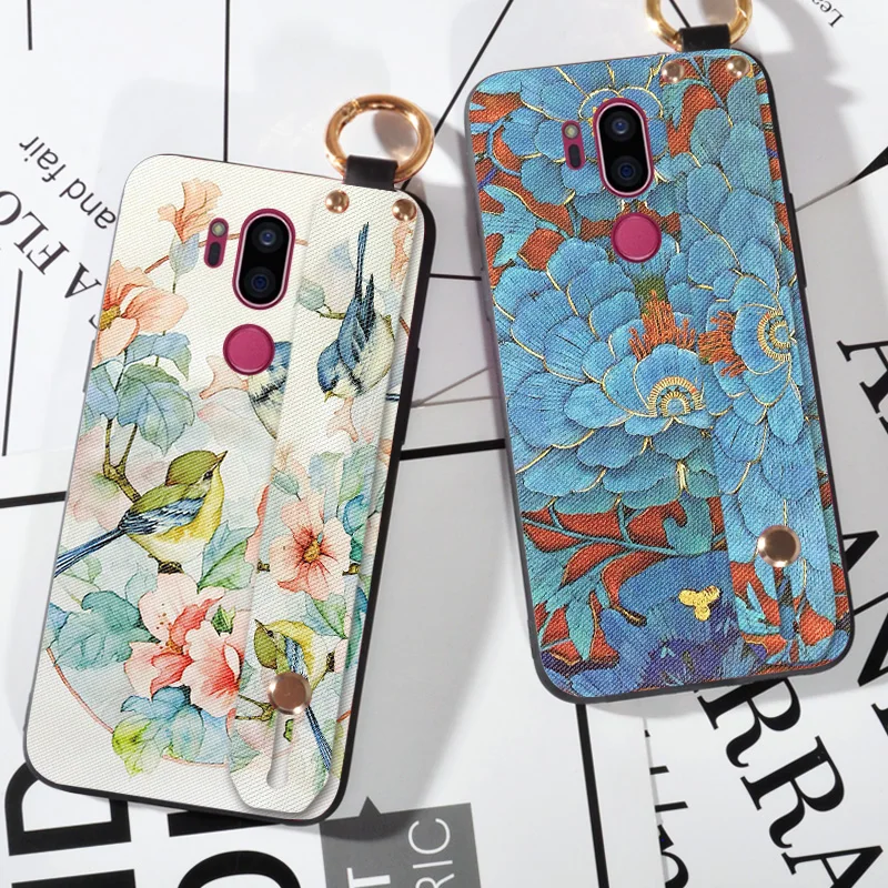 Чехол с 3D рельефным цветочным рисунком для LG Magna G4C G4 G5 G6 G7 ThinQ силиконовый чехол