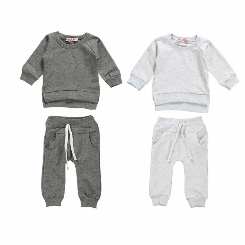 

Autumn Sweatshirt Newborn Baby Kids Fashion Cotton Long Sleeve T-Shirt Tops + Long Pants Sleepwear Outfits Clothes Set