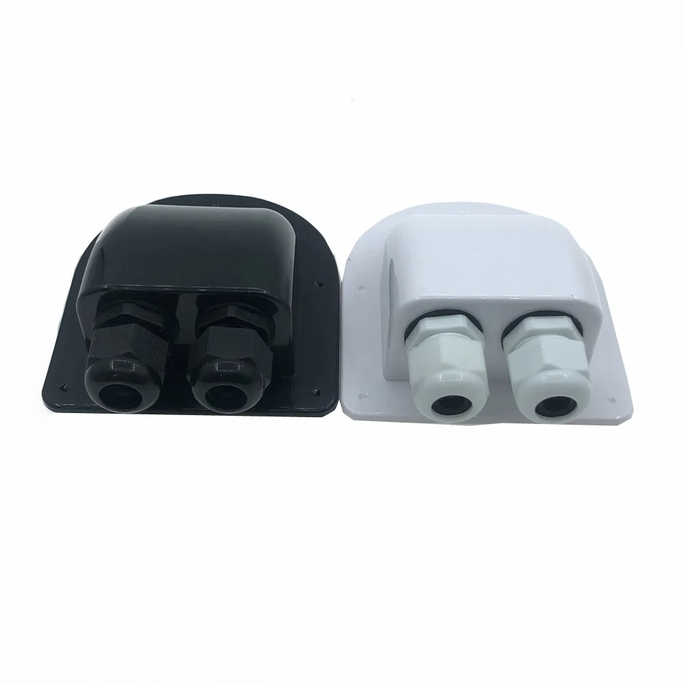 

Double Wire Entry Gland Box Solar Panel Roof Wire Entry Gland Box Cable Motorhome White Double Hole RV Yacht Car Accessories