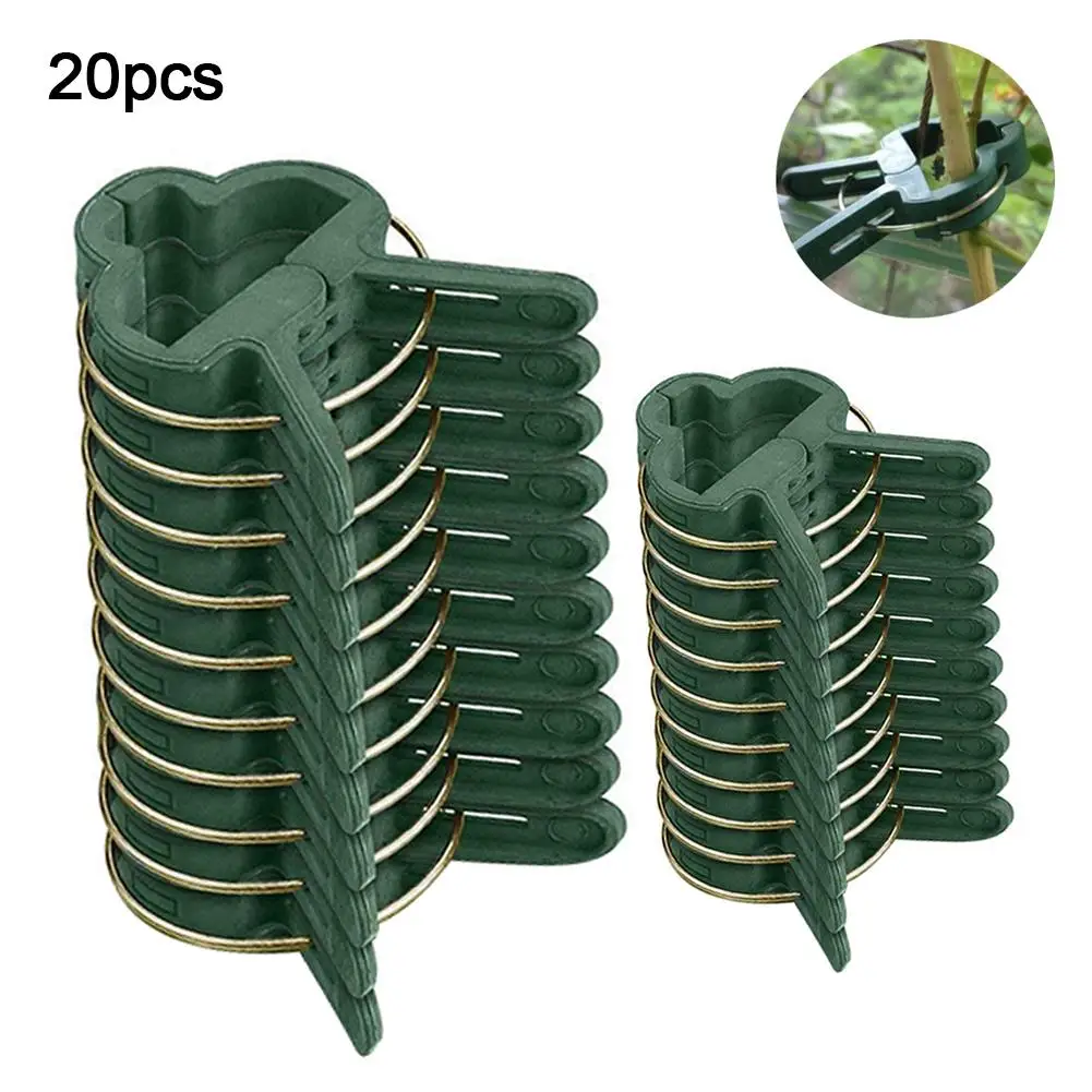 

20Pcs Reusable Garden Plant Fixed Spring Clip Vegetables Flowers Support Clamp