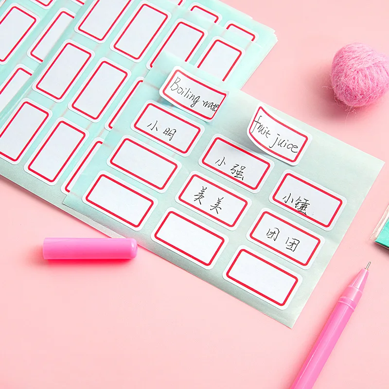 Самоклеящиеся этикетки наклейки 6 шт./12 шт. бумажные товары/цена/Имя наклейка для