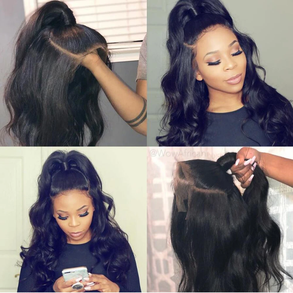 Парики LS hair 13x4 из человеческих волос на сетке бразильские волнистые парики с