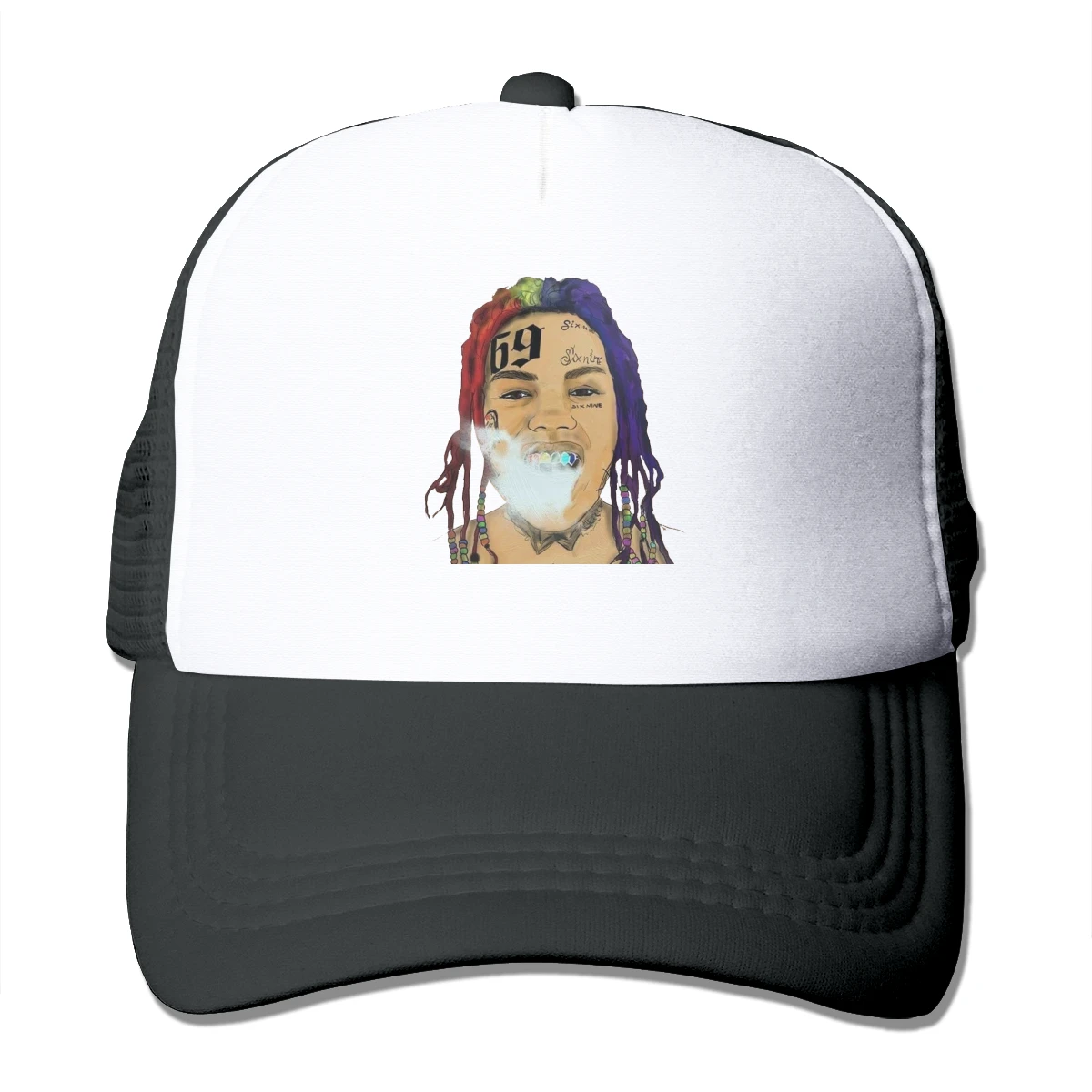 Унисекс Кепки Повседневное принт 6ix9ine сетки Бейсбол Регулируемый Snapback шапки для
