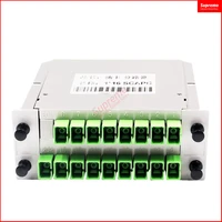 free shipping 1x16 splitter lgx box cassette card inserting scupc plc splitter module 116 16 ports fiber optical plc splitter