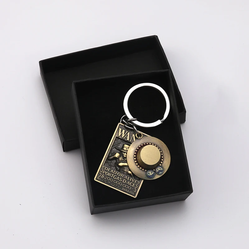 Цельный брелок для ключей в стиле аниме японская соломенная шляпа Череп Луффи