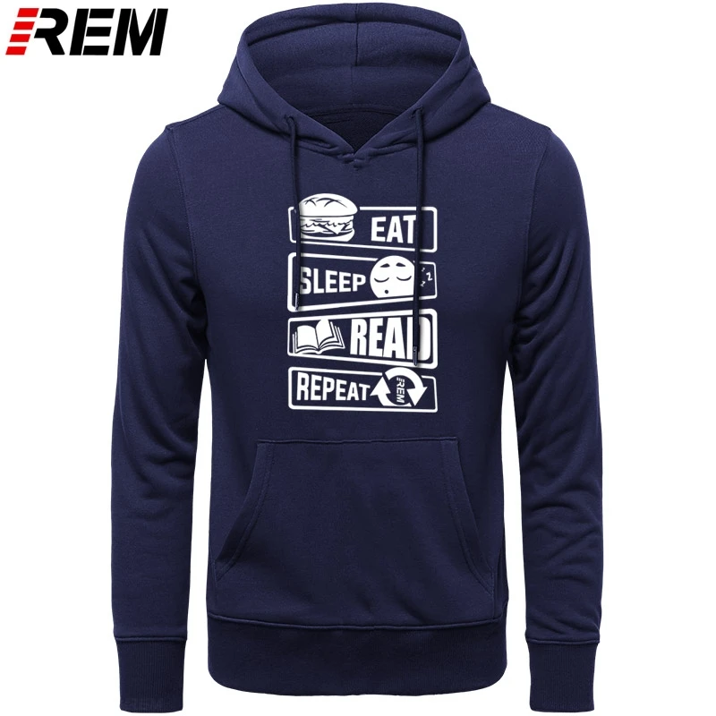 

Eat Sleep Read T Shirt Men Style LONG Sleeve Cotton O-neck Fashion Read Book Tops Hoodies, Sweatshirts