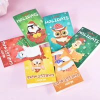 f2te 24 sets christmas greeting cards animals holiday postcards with envelopes seal stickers merry christmas festival supplies