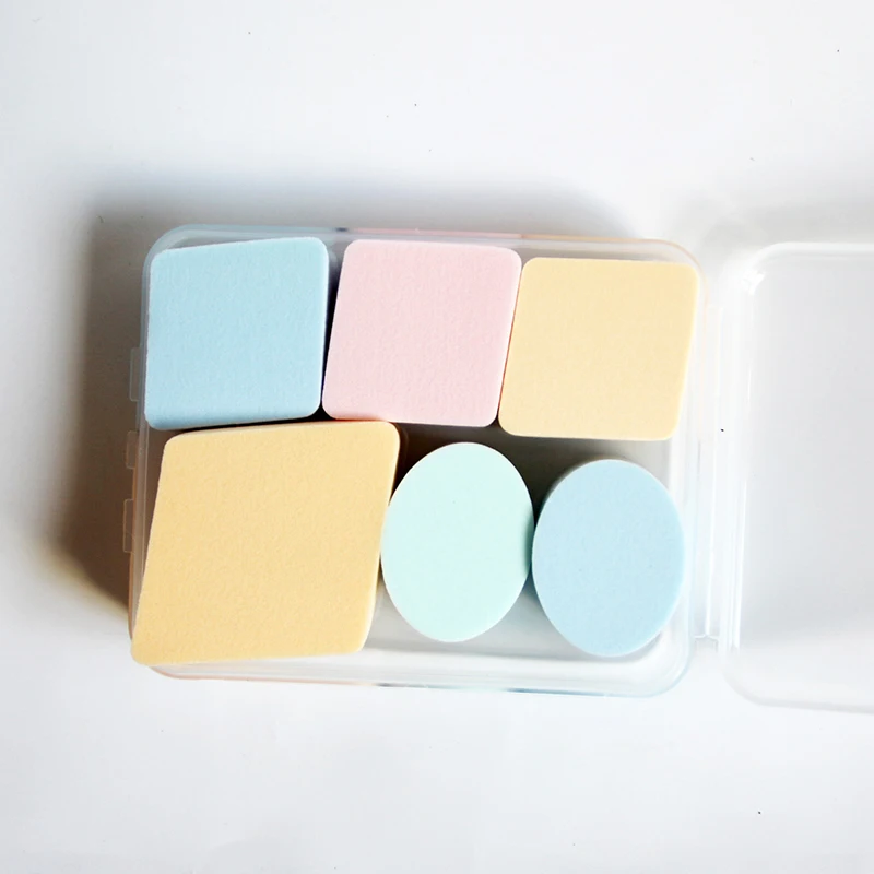 6 шт./компл. губка аппликатор для нанесения пудры на лицо случайного цвета