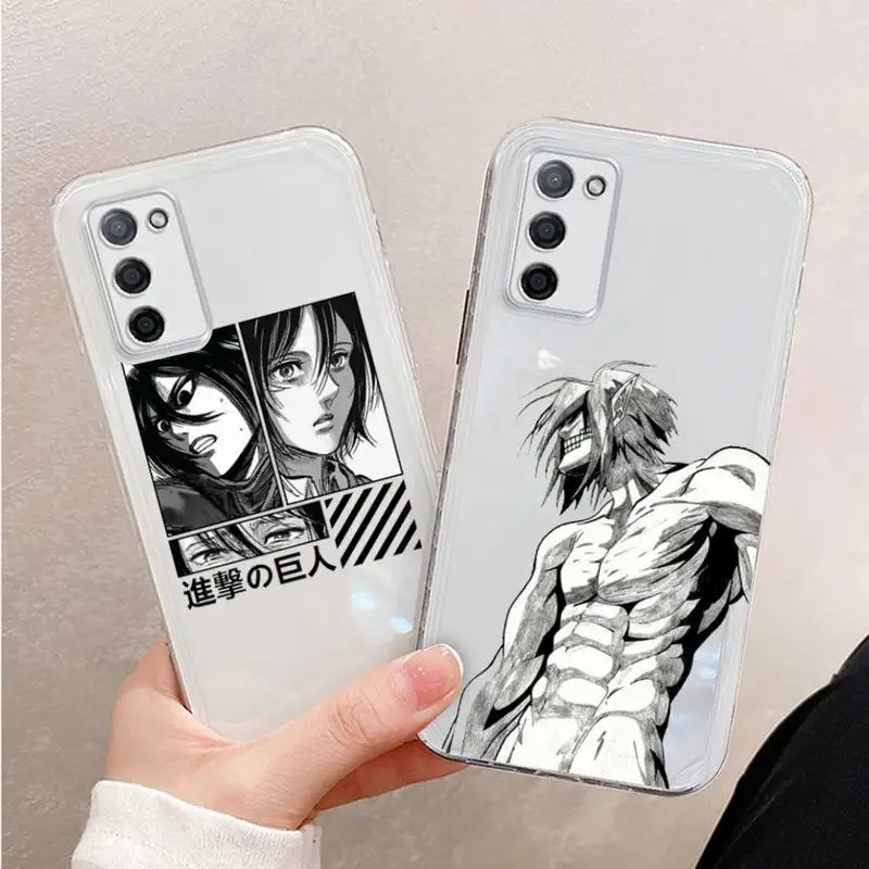 

Arlert Attack on Titan Phone Case Transparent For OPPO FIND A 1 91 92S 83 79 77 72 55 59 73 93 39 57 X3 RealmeV15 RENO5 pro PLUS