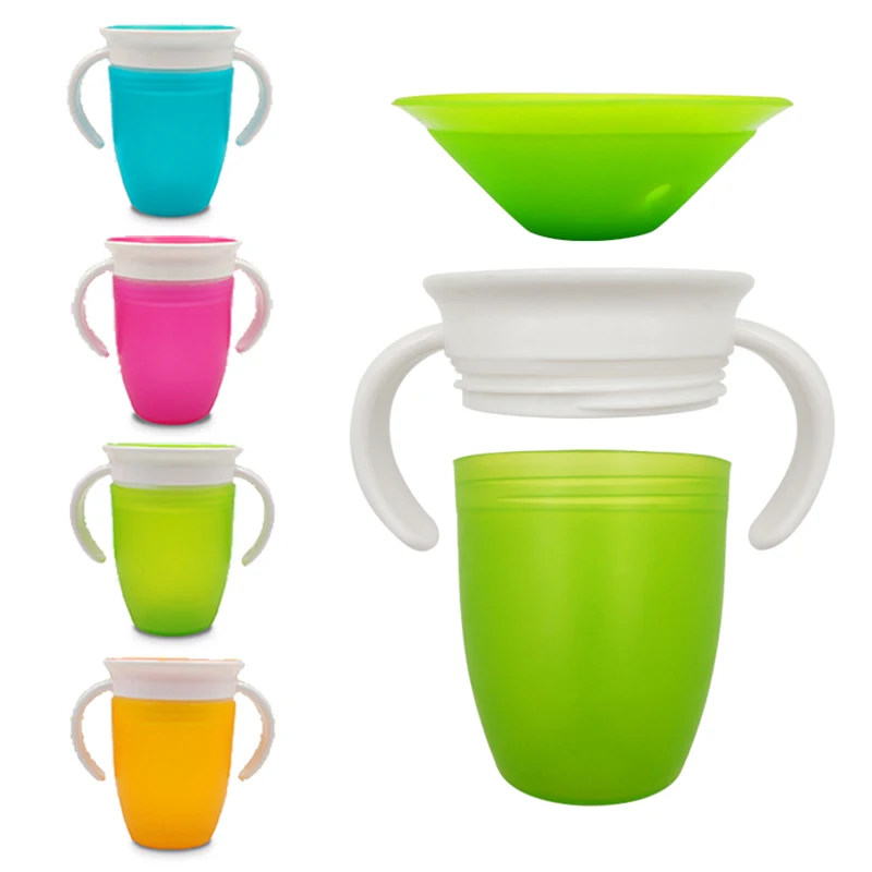 Новинка 360 градусов можно поворачивать обучающая чашка для питья с двойной