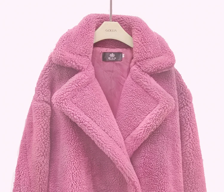 new women fashion faxu fur coat long coat oversized design warm protected