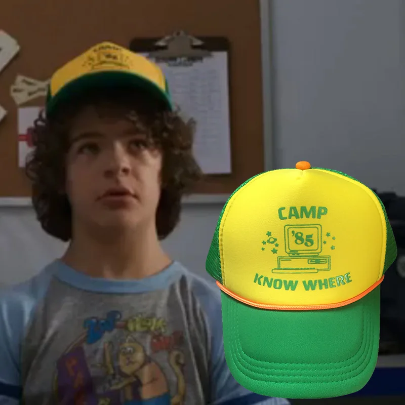 New Stranger Things 3 Dustin Hat Retro Trucker Cap Camp Know Where Adjustable Gift Halloween Cosplay Sport Baseball Caps |
