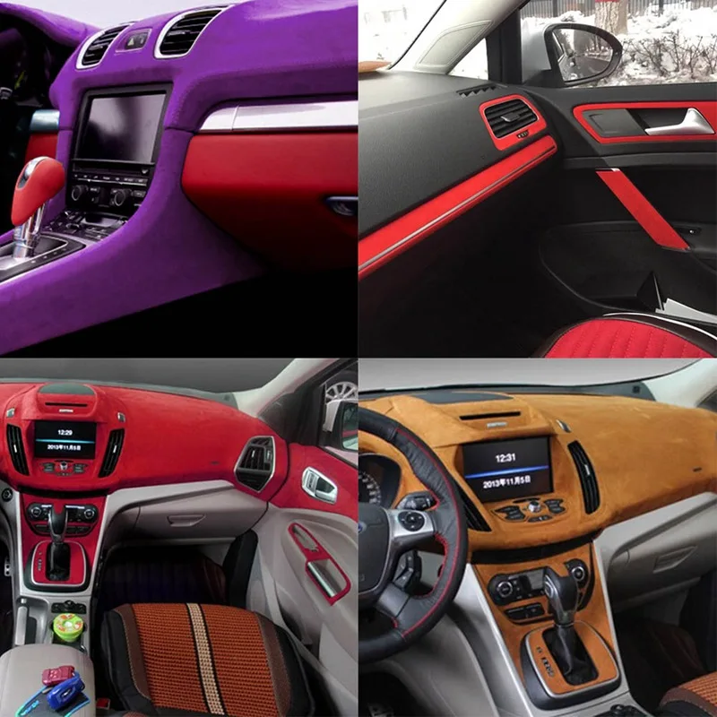 30*152 см Высококачественная бархатная замшевая ткань материал автомобильная