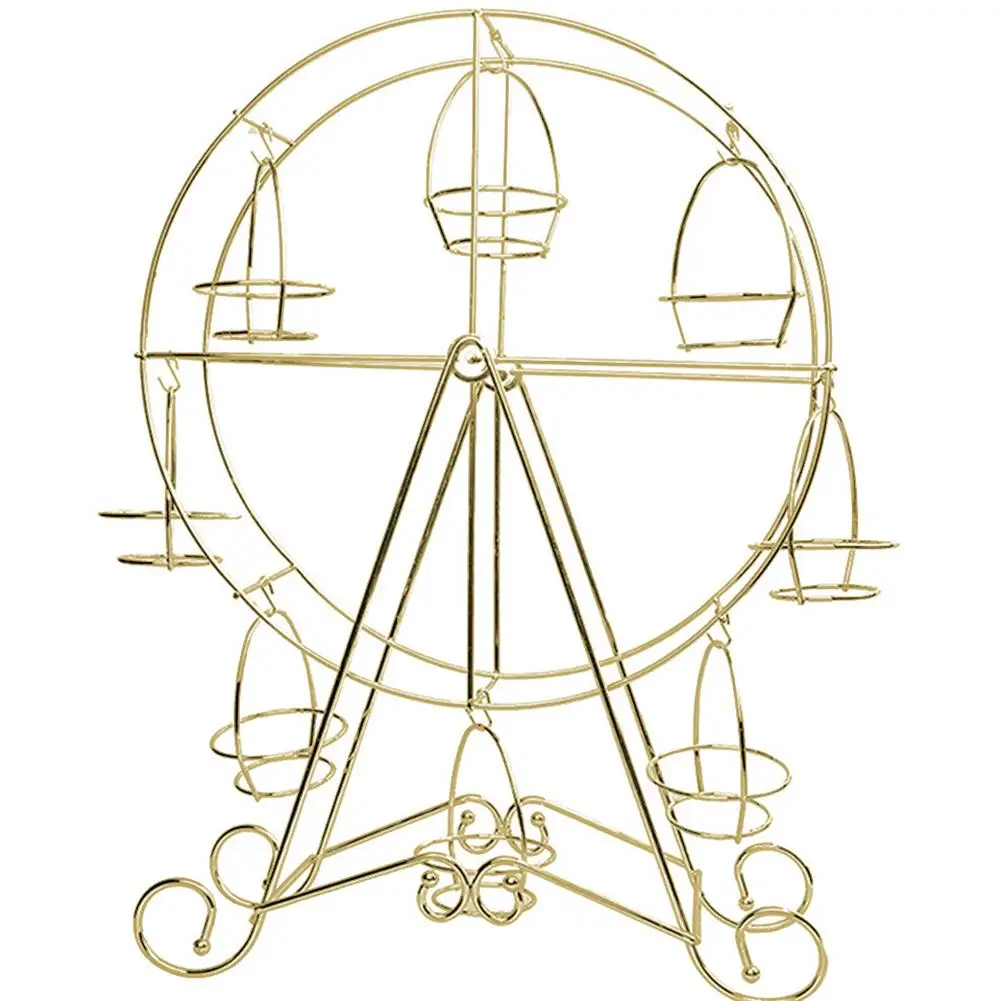 80% New Arrival 2021 Metal Ferris Wheel Cupcake Stand Wedding Birthday Party Cake Holder Display Rack | Дом и сад