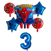 6pcs 32 inch spiderman digital balloon party set combination birthday party decoration kids room decoration gifts for boys