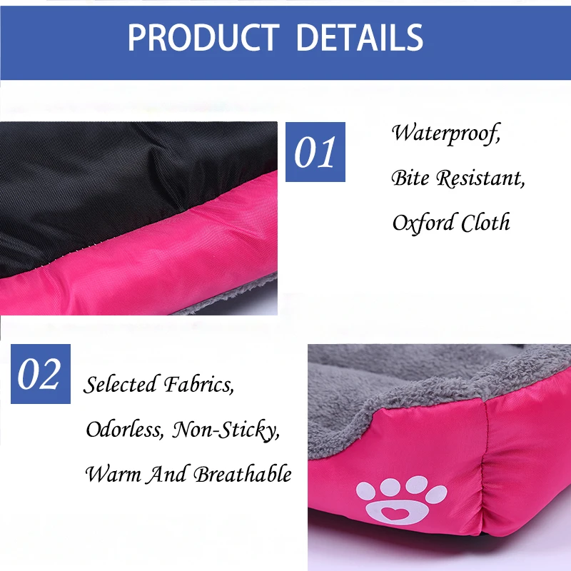 Зимняя теплая хлопковая кровать для домашних животных маленьких средних и