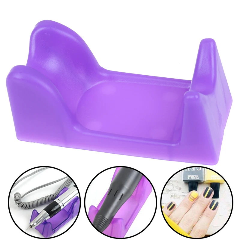

1PCS Purple Plastic Electric Nail Craft Drill File Bit Manicure Machine Pen Holder Stand For Nails Art Hot Sale