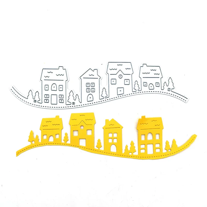 Julyarts домики и деревья ремесленные штампы Новые поступления металлические