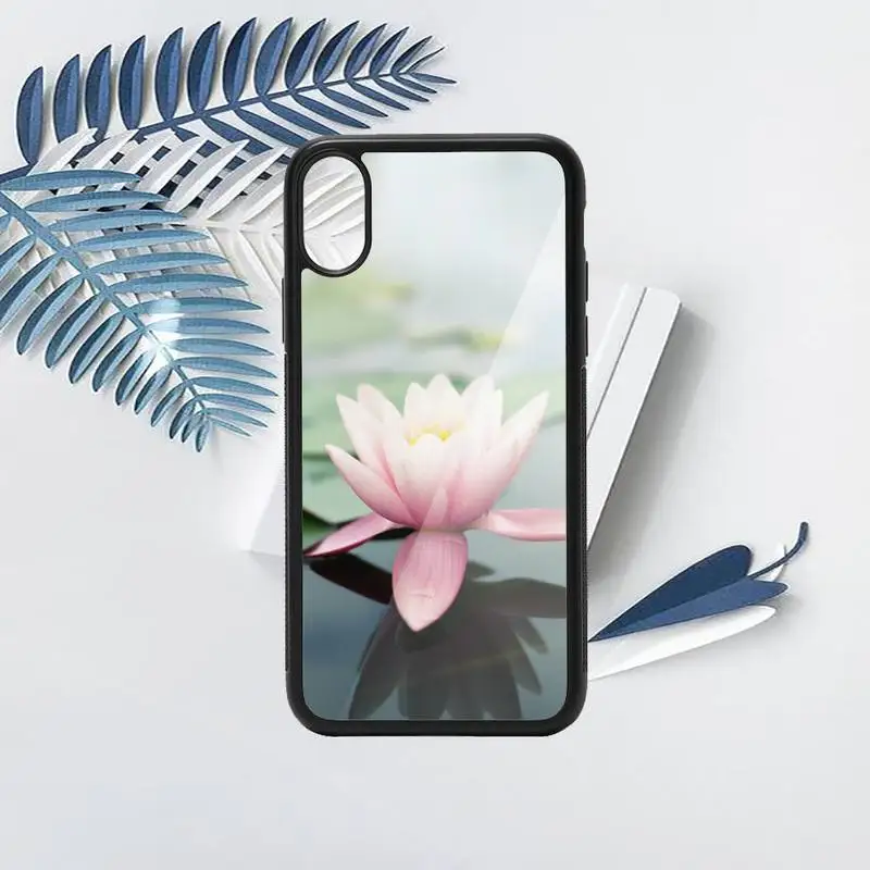 

Pretty Lotus Flowers pattern Phone Case PC for iPhone 11 12 pro XS MAX 8 7 6 6S Plus X 5S SE 2020 XR