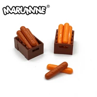 marumine white bread 30pcslot building blocks toys french sub roll dinner food moc bricks parts 4342 educational kids gift