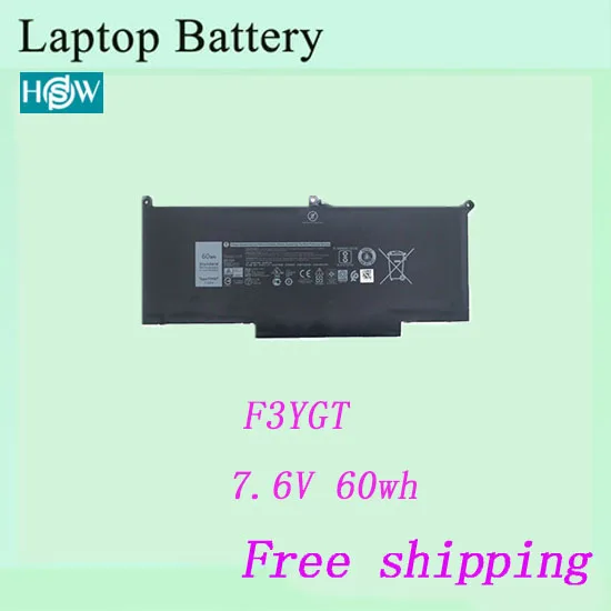 Высококачественный аккумулятор F3YGT для ноутбука DELL Latitude 12 7000 7280 7480 батарейки