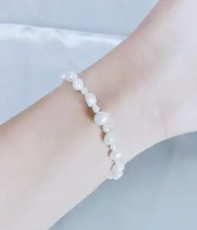 

Браслет женский из натурального жемчуга, белый