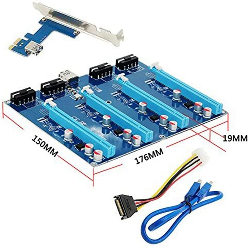 pci e x1 к 4pci e x16 расширенный комплект с