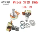 5 шт., регулируемый потенциометр WH148, 1K, 2K, 5K, 10K, 20K, 50K, 100K, 250K, 500K, 1 м, Ом, линейный конический поворотный потенциометр, резистор