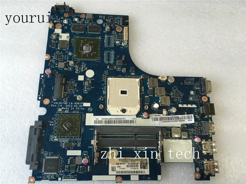 Yourui-placa-mãe para Laptop Lenovo G505s Valcg gd La-a091p Teste ok 100% Original Placa-mãe para notebook