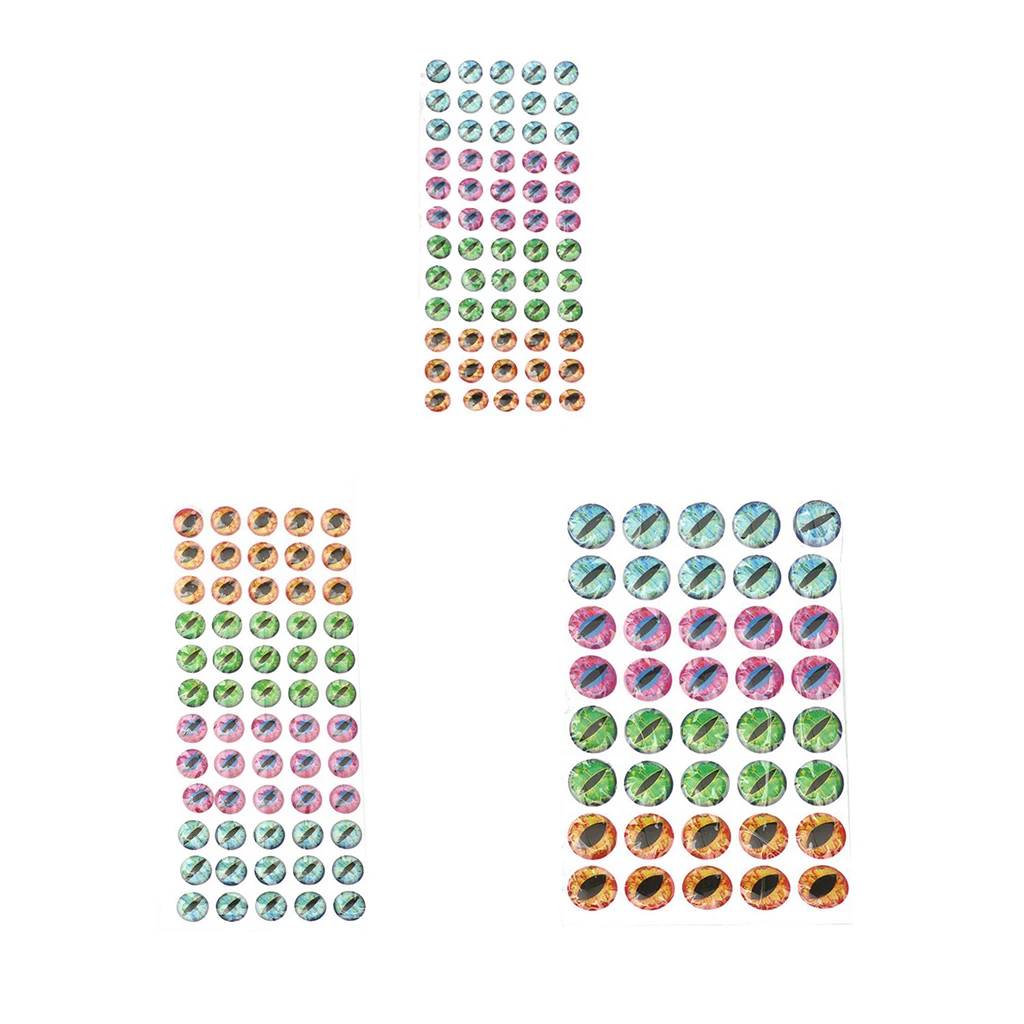 

40/60pcs Waterproof DIY Fishing Lure Eyes Self Adhesive Fly Tying Materials