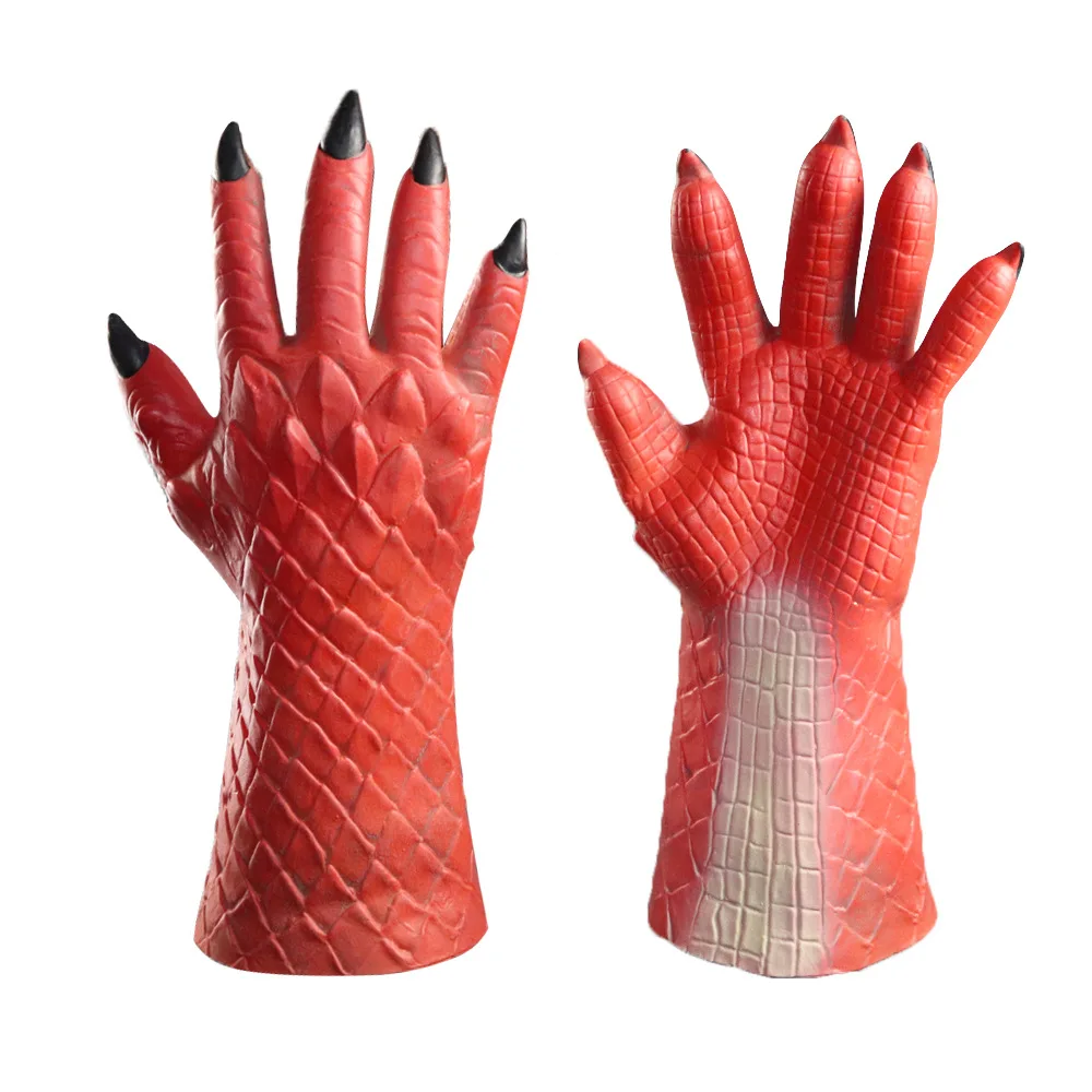 

The Demon Mask Devil Latex Cosplay Costume Props Masks Gloves Halloween Costumes Headgear Belial