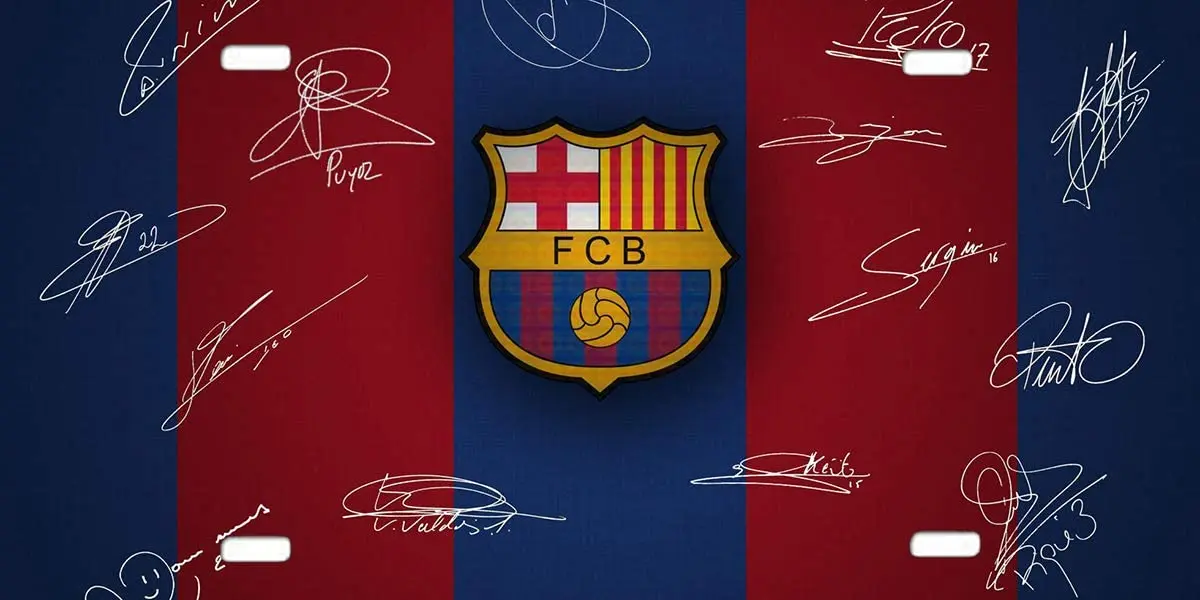 Robao tools- Custom Fc-01 Barcelona Metal License Plate for Car 12 Inch X 6 | Plaques &amp Signs